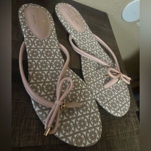 Kate Spade Blush and White Patterned Sandals